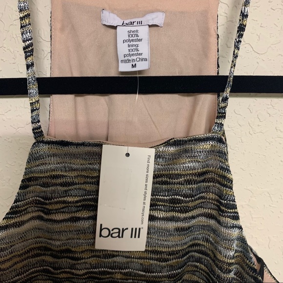 *MUST GO MAKE OFFER* Bar III Jacquard Dusty Olive halter top medium - Picture 4 of 5